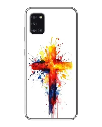 Чехол для Samsung Galaxy A31 (A315) с картинкой «Акварельный крест»