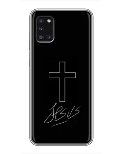 Чохол для Samsung Galaxy A31 (A315) з картинкою «Графічний хрест Jesus»