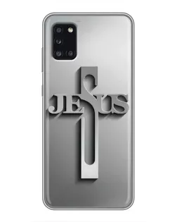 Чохол для Samsung Galaxy A31 (A315) з картинкою «Металевий хрест Jesus»