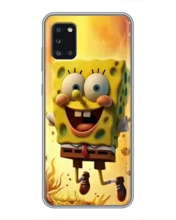 Чохол для Samsung Galaxy A31 (A315) з картинкою «Губка Боб стрибає»