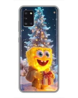 Чохол для Samsung Galaxy A31 (A315) з картинкою «Різдвяний Спанч Боб»