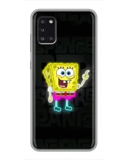 Чохол для Samsung Galaxy A31 (A315) з картинкою «Неоновий Губка Боб»