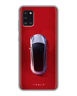 Чехол для Samsung Galaxy A31 (A315) с картинкой «Tesla Top View»