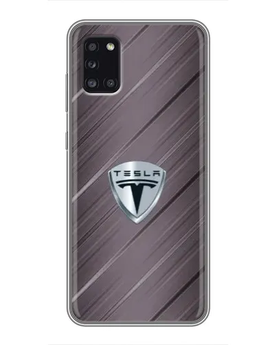 Чехол для Samsung Galaxy A31 (A315) с картинкой «Металлическая текстура Tesla»