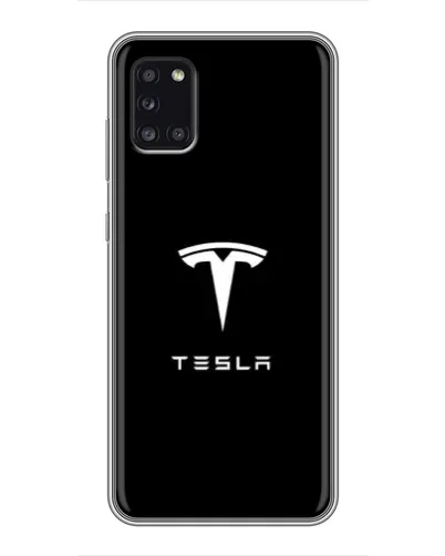 Чехол для Samsung Galaxy A31 (A315) с картинкой «Tesla White Logo»