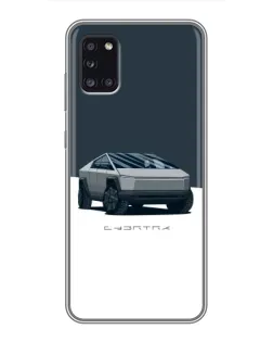 Чехол для Samsung Galaxy A31 (A315) с картинкой «Серебристый Cybertruck Tesla»