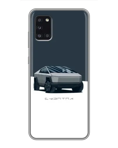 Чехол для Samsung Galaxy A31 (A315) с картинкой «Серебристый Cybertruck Tesla»