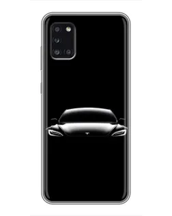 Чехол для Samsung Galaxy A31 (A315) с картинкой «Фары Tesla Night»