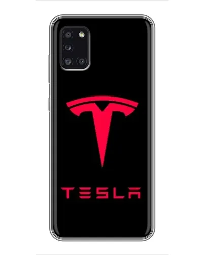 Чехол для Samsung Galaxy A31 (A315) с картинкой «Tesla Red Logo»