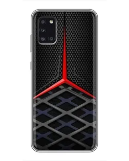 Чехол для Samsung Galaxy A31 (A315) с картинкой «Mercedes Carbon Grid»