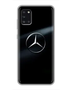 Чехол для Samsung Galaxy A31 (A315) с картинкой «Mercedes на металле»