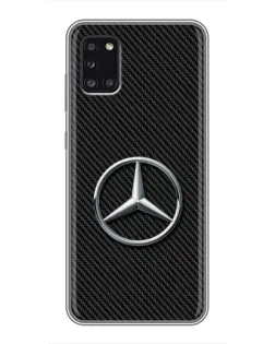 Чехол для Samsung Galaxy A31 (A315) с картинкой «Карбоновый Mercedes стиль»