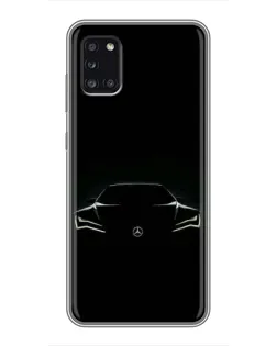 Чехол для Samsung Galaxy A31 (A315) с картинкой «Mercedes — силуэт авто»