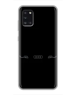 Чехол для Samsung Galaxy A31 (A315) с картинкой «Audi — световой подпись»