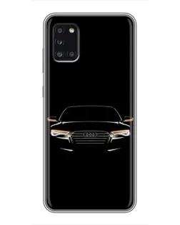 Чехол для Samsung Galaxy A31 (A315) с картинкой «Audi — ночной контур»