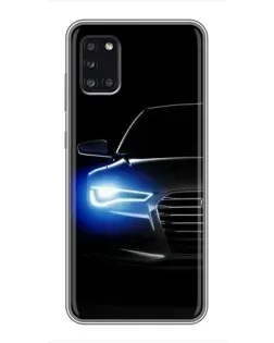 Чехол для Samsung Galaxy A31 (A315) с картинкой «Неоновый взгляд Audi»