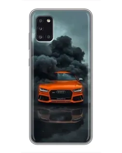 Чехол для Samsung Galaxy A31 (A315) с картинкой «Audi в облаках дыма»