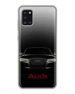 Чехол для Samsung Galaxy A31 (A315) с картинкой «Audi — градиентный контур»