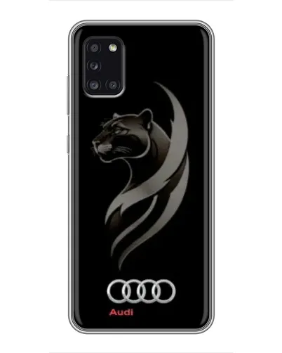 Чехол для Samsung Galaxy A31 (A315) с картинкой «Графика — пантера и Audi»