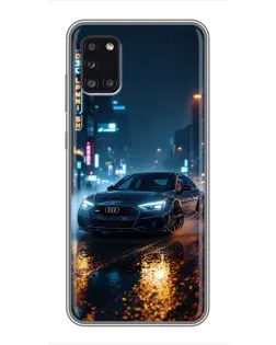Чехол для Samsung Galaxy A31 (A315) с картинкой «Ночной город и Audi»