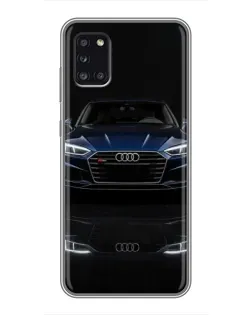 Чехол для Samsung Galaxy A31 (A315) с картинкой «Audi — ночное отражение»