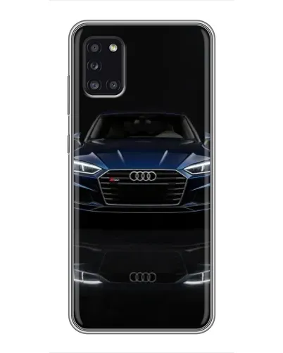 Чехол для Samsung Galaxy A31 (A315) с картинкой «Audi — ночное отражение»