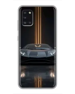 Чехол для Samsung Galaxy A31 (A315) с картинкой «Lamborghini золотые линии»