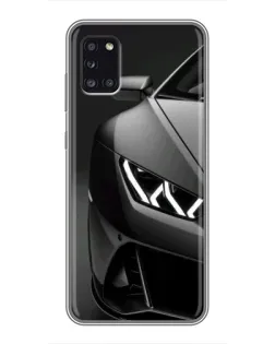 Чехол для Samsung Galaxy A31 (A315) с картинкой «Lamborghini фары детализация»