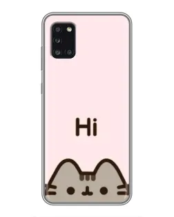 Чехол для Samsung Galaxy A31 (A315) с картинкой «Пушин говорит Hi»