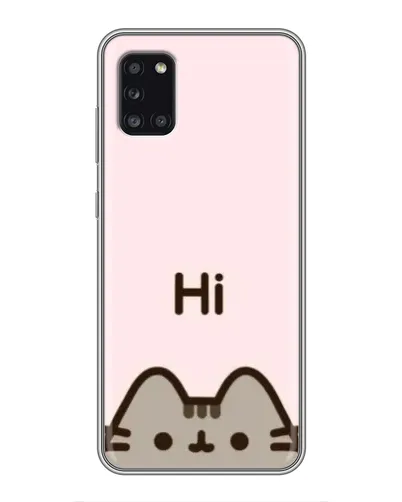 Чехол для Samsung Galaxy A31 (A315) с картинкой «Пушин говорит Hi»