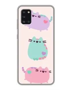 Чехол для Samsung Galaxy A31 (A315) с картинкой «Pusheen трио»