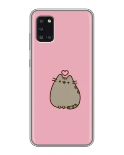 Чехол для Samsung Galaxy A31 (A315) с картинкой «Pusheen сердце»