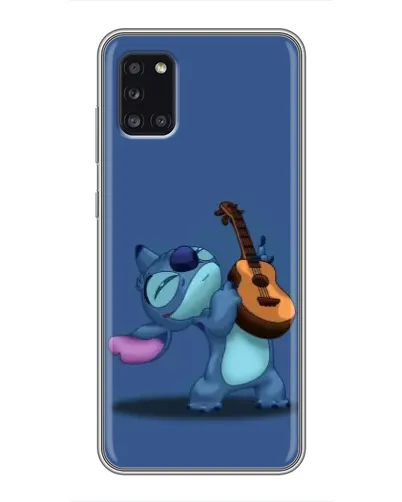 Чехол для Samsung Galaxy A31 (A315) с картинкой «Стич с укулеле»