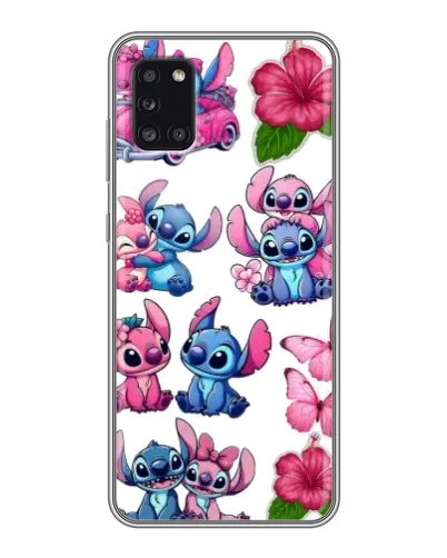 Чехол для Samsung Galaxy A31 (A315) с картинкой «Стикеры Stitch и Angel»