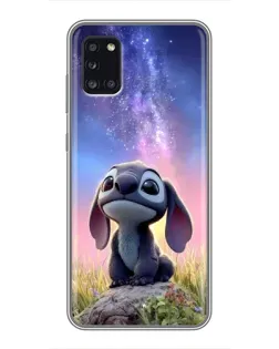 Чехол для Samsung Galaxy A31 (A315) с картинкой «Стич на рассвете»
