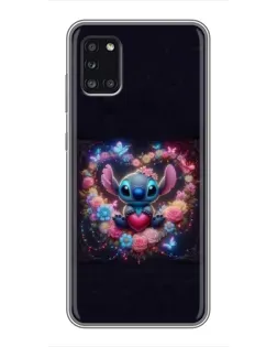 Чехол для Samsung Galaxy A31 (A315) с картинкой «Stitch в цветах»
