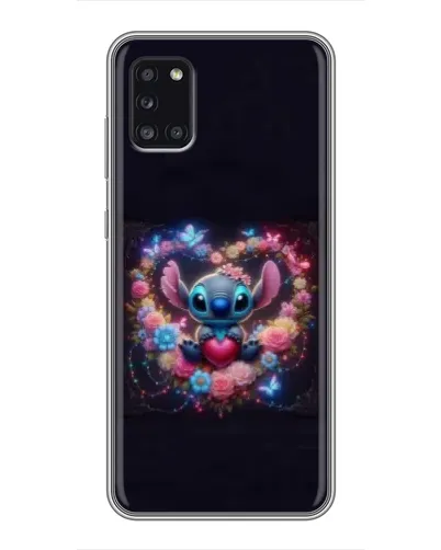 Чехол для Samsung Galaxy A31 (A315) с картинкой «Stitch в цветах»