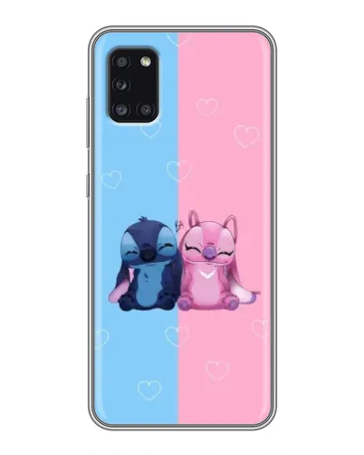 Чехол для Samsung Galaxy A31 (A315) с картинкой «Stitch и Angel Love»