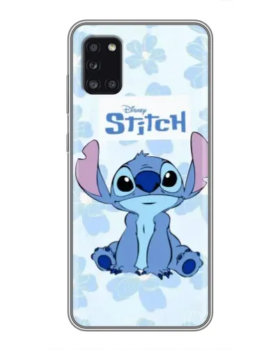 Чехол для Samsung Galaxy A31 (A315) с картинкой «Stitch среди цветов»