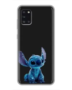 Чехол для Samsung Galaxy A31 (A315) с картинкой «Стич на черном»