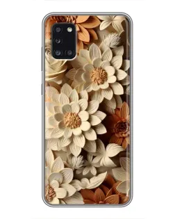 Чехол для Samsung Galaxy A31 (A315) с картинкой «Бежевый флористический декор» Чехол для Samsung Galaxy A31 (A315) с картинкой «Бежевый флористический декор»