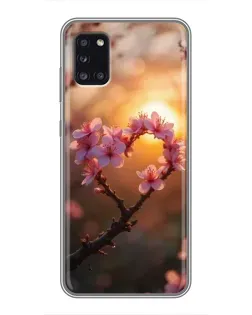 Чехол для Samsung Galaxy A31 (A315) с картинкой «Розовый цвет сердце на фоне заката» Чехол для Samsung Galaxy A31 (A315) с картинкой «Розовый цвет сердце на фоне заката»