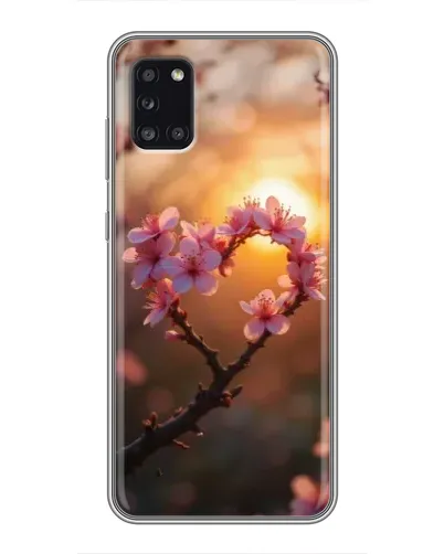 Чехол для Samsung Galaxy A31 (A315) с картинкой «Розовый цвет сердце на фоне заката» Чехол для Samsung Galaxy A31 (A315) с картинкой «Розовый цвет сердце на фоне заката»