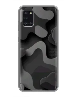 Чехол для Samsung Galaxy A31 (A315) с картинкой «Темный абстрактный камуфляж»