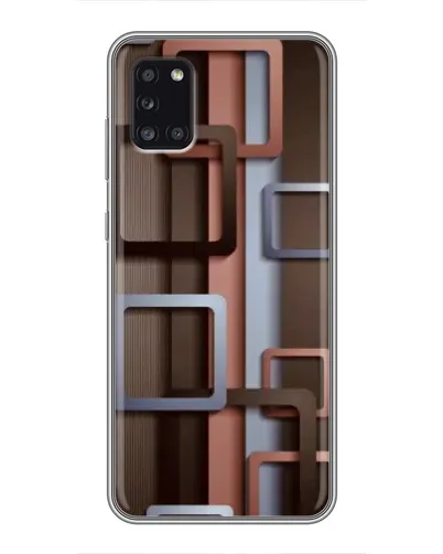 Чехол для Samsung Galaxy A31 (A315) с картинкой «Коричневые объемные квадраты» Чехол для Samsung Galaxy A31 (A315) с картинкой «Коричневые объемные квадраты»