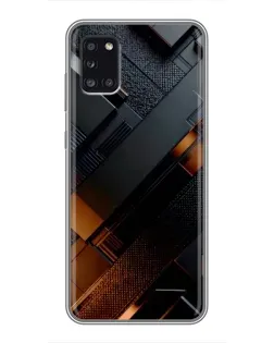 Чехол для Samsung Galaxy A31 (A315) с картинкой «Черные геометрические блоки»