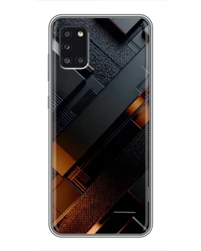 Чехол для Samsung Galaxy A31 (A315) с картинкой «Черные геометрические блоки» Чехол для Samsung Galaxy A31 (A315) с картинкой «Черные геометрические блоки»
