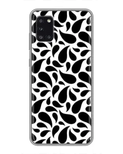 Чехол для Samsung Galaxy A31 (A315) с картинкой «Контрастные черные капли»