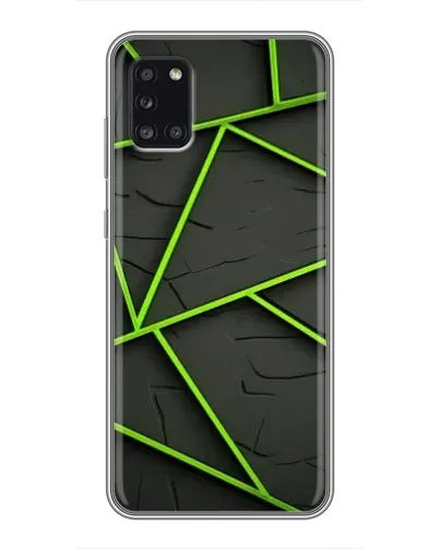Чехол для Samsung Galaxy A31 (A315) с картинкой «Зеленые геометрические линии» Чехол для Samsung Galaxy A31 (A315) с картинкой «Зеленые геометрические линии»