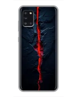 Чехол для Samsung Galaxy A31 (A315) с картинкой «Kрасная лавовая трещина»
